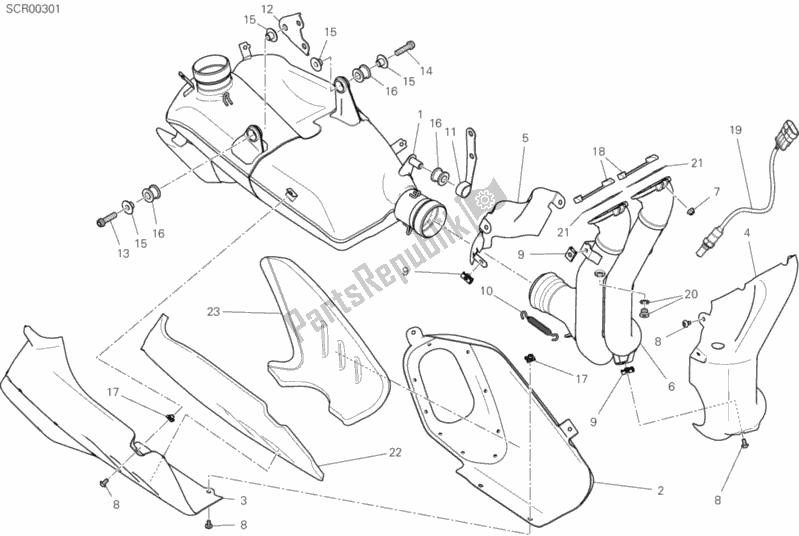 Tutte le parti per il 31a - Sistema Di Scarico del Ducati Superbike Panigale V4 1100 2020